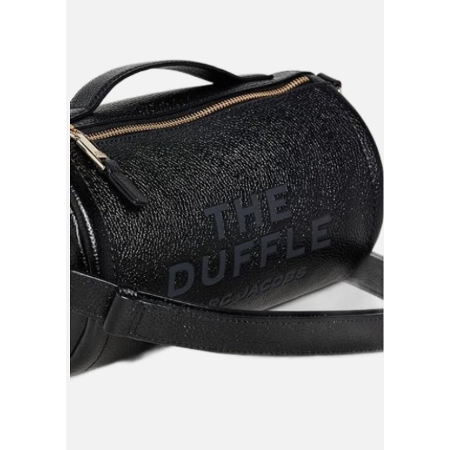 MARC JACOBS BLACK LEATHER W/ GOLD HARDWARE WOMENS DUFFLE BAG