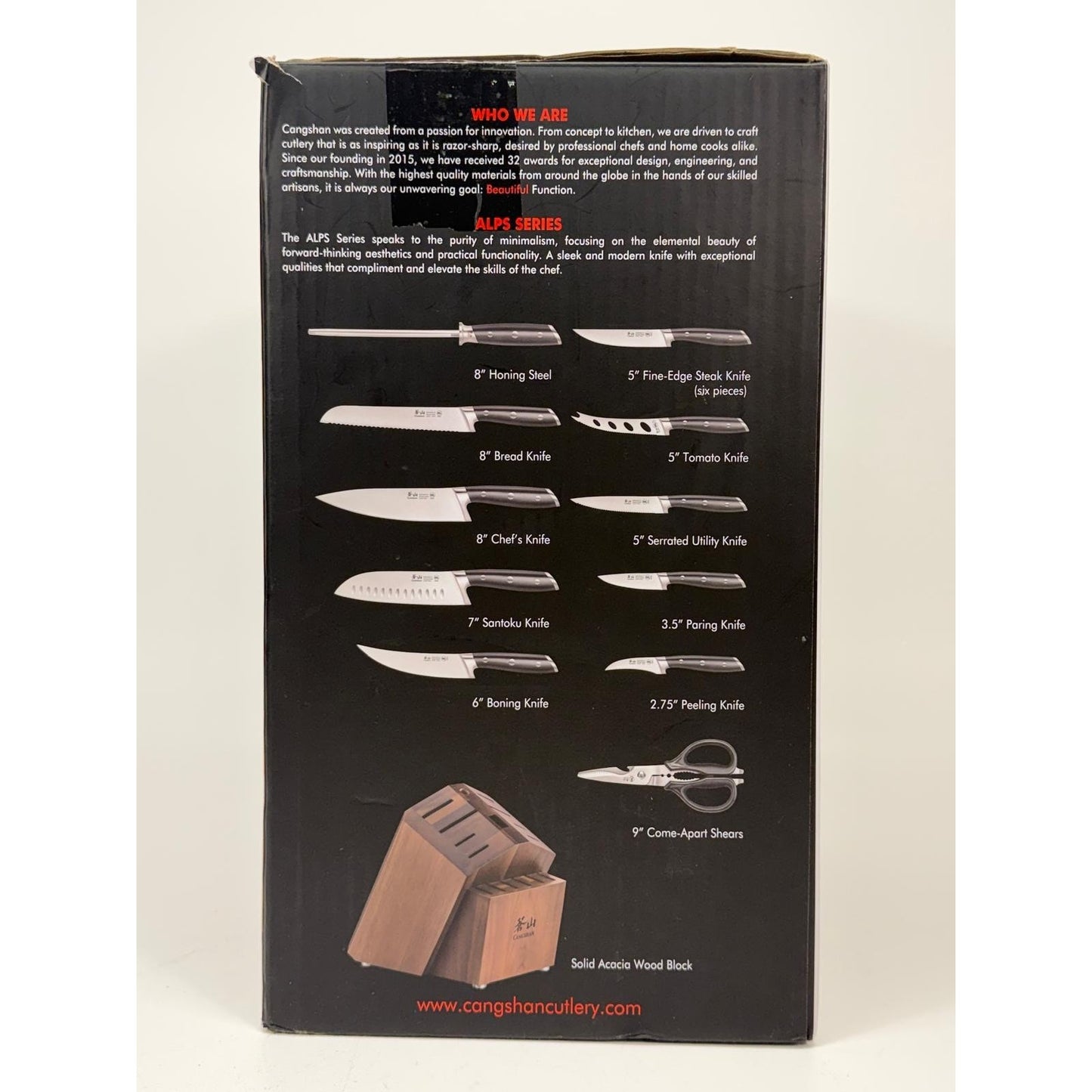 Cangshan ALPS Series Forged Steel 17-Piece Knife Block Set - One Missing