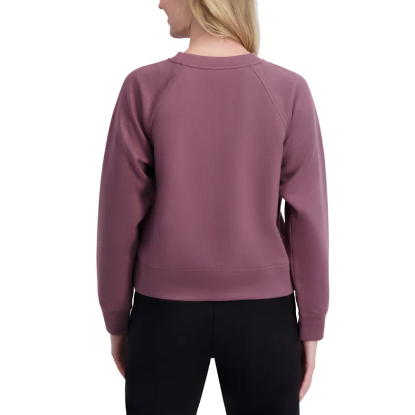 DKNY Sport Women's Logo Crewneck Sweatshirt, Dark Purple, Size L