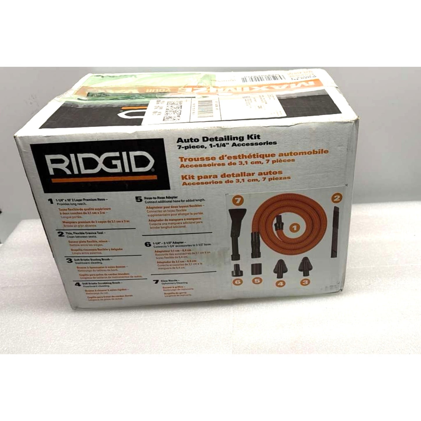 RIDGID 1-1/4 in. VT2534 Premium Car Cleaning Kit Accessory Shop Vacuum