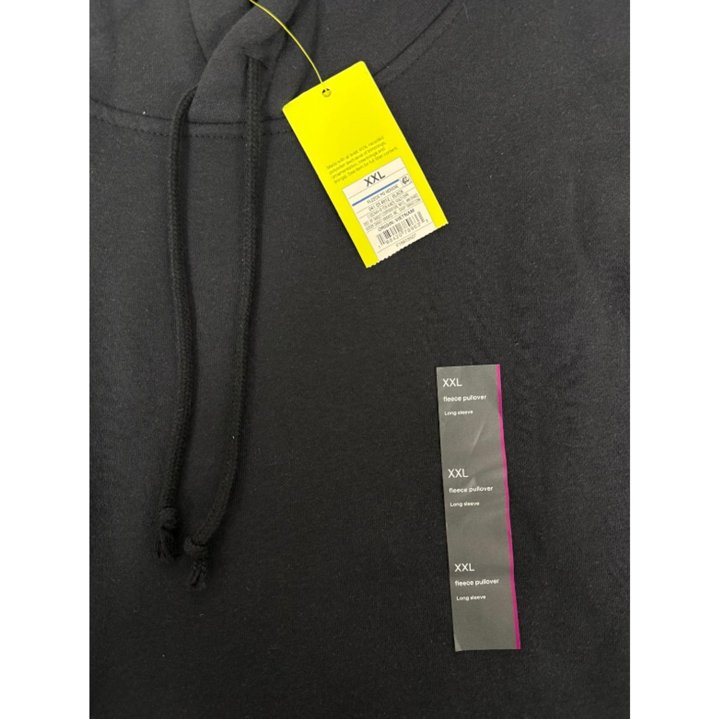 Men's Active Comfort Cotton Fleece Hoodie - All in Motion™ Black XXL