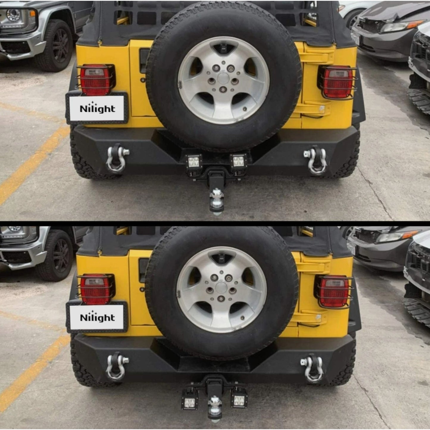 2PCS Tow Hitch Bracket 2.5"-3" Universal Mounting Kit Reverse LED Work Light Bar