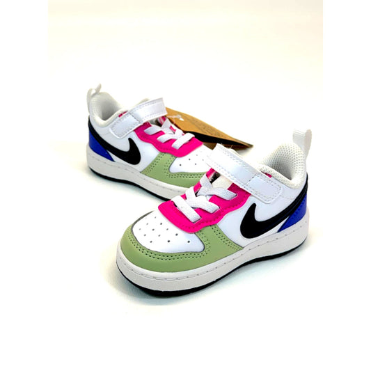 Nike Kids' Court Borough Low Recraft Baby/Toddler Shoes (White/Blue/Pink) - S 5M