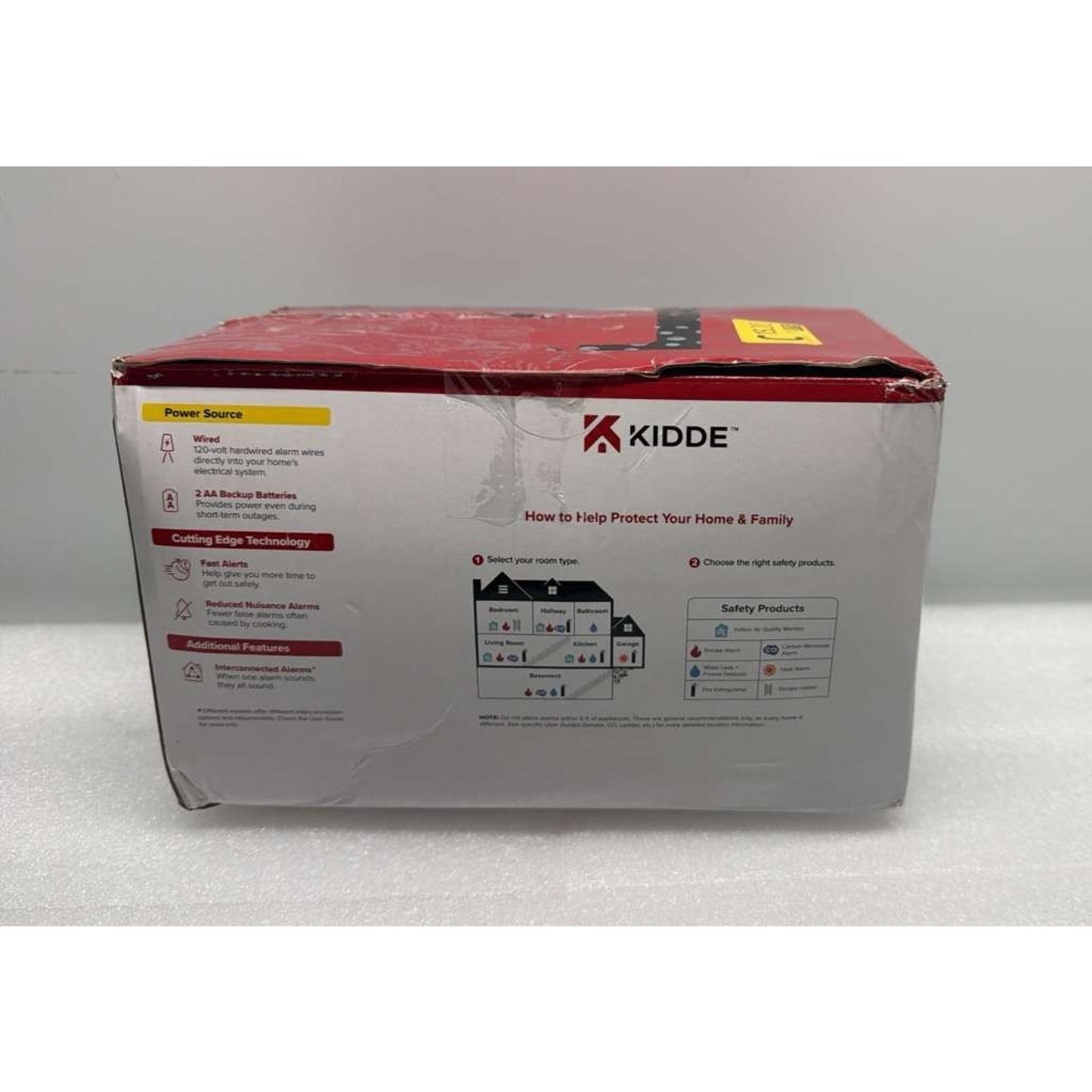 KIDDE 20SAR Smoke Alarm Hardwired Interconnected w/Backup 2 AA Battery - 4 Pack