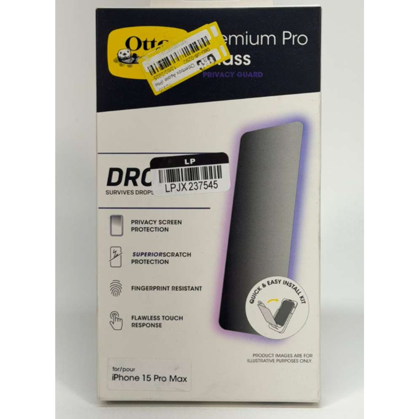 OtterBox Premium Pro Privacy Glass Apple iPhone 15 Pro Max Screen Protector