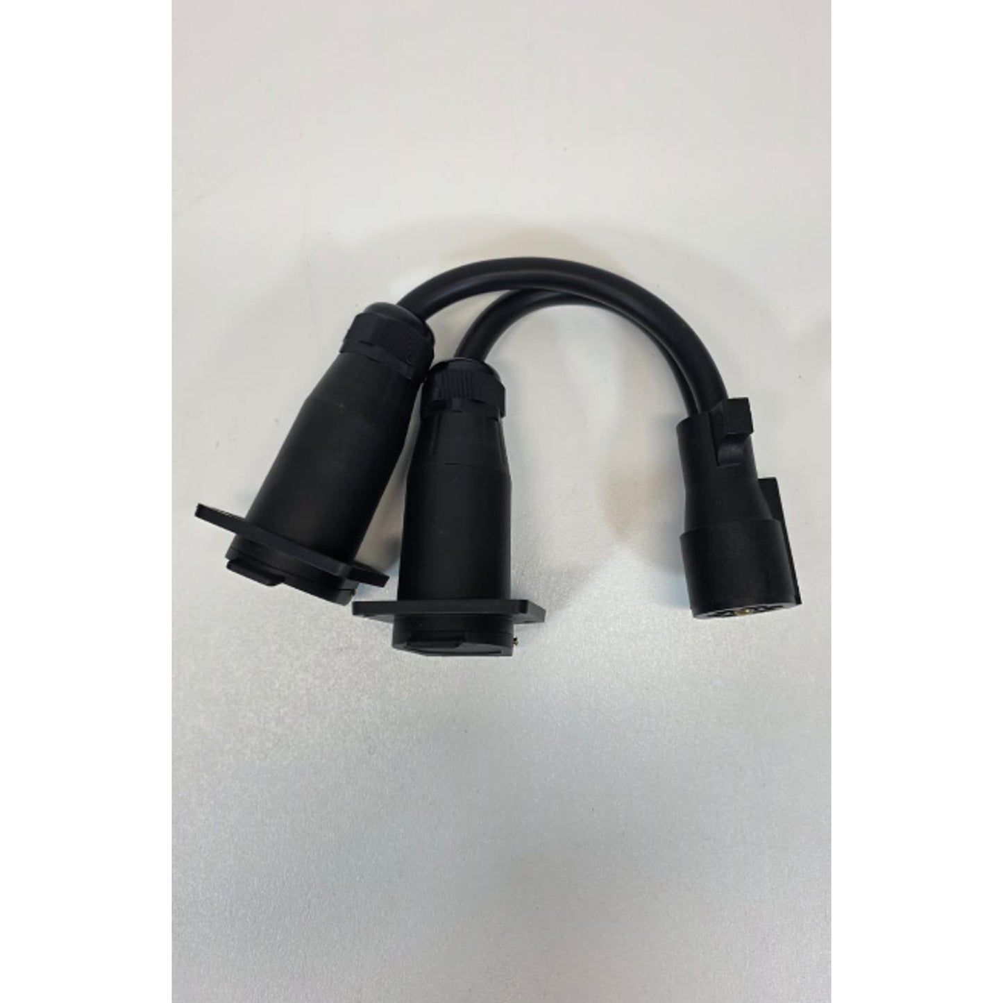 Nilight 7 Way Y Splitter Trailer Adapter 7 Pin Female to Dual Male Trailer Plug
