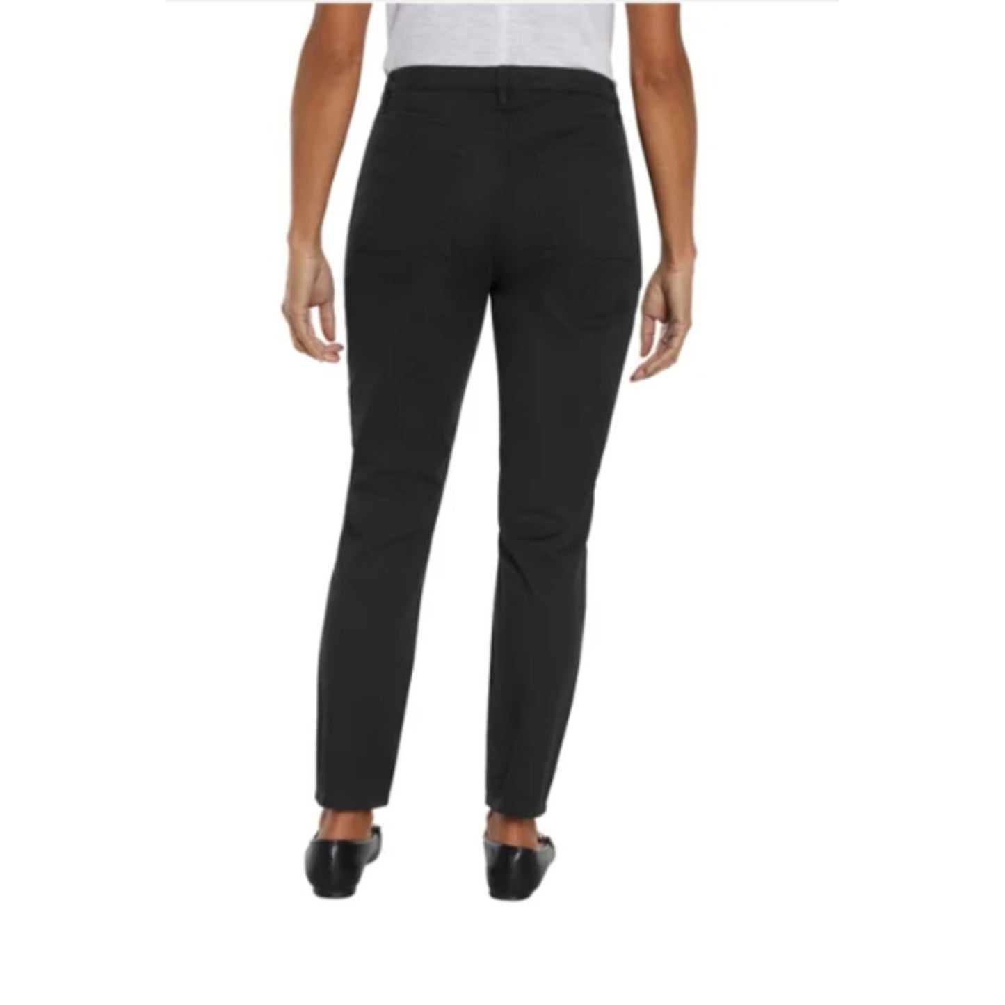 Banana Republic Women's High Rise Twill Cotton Pant, Size 10 Black
