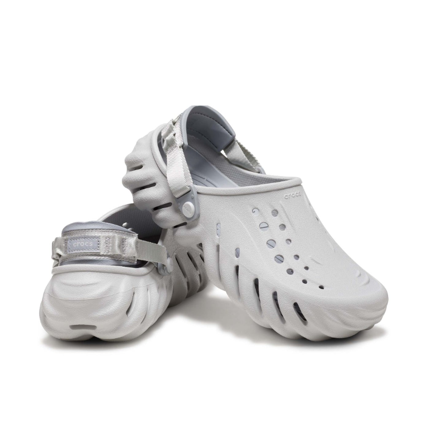 Crocs Echo Clogs Sneakers - Grey - Size 6 - Thermoplastic