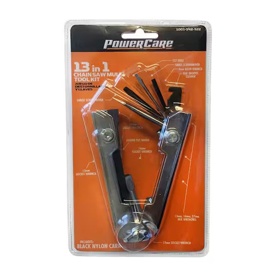 Powercare 13 in 1 Chain Saw Multi Tool Kit 1001-542-522 NIB New Carry Case Nylon