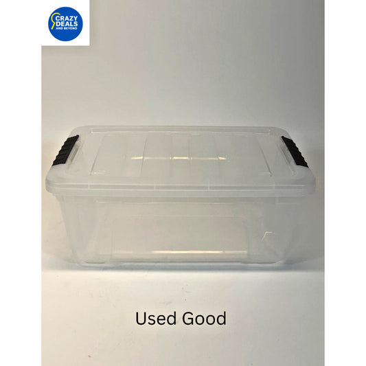 IRIS USA Plastic Storage Box with Lid and Latches .
