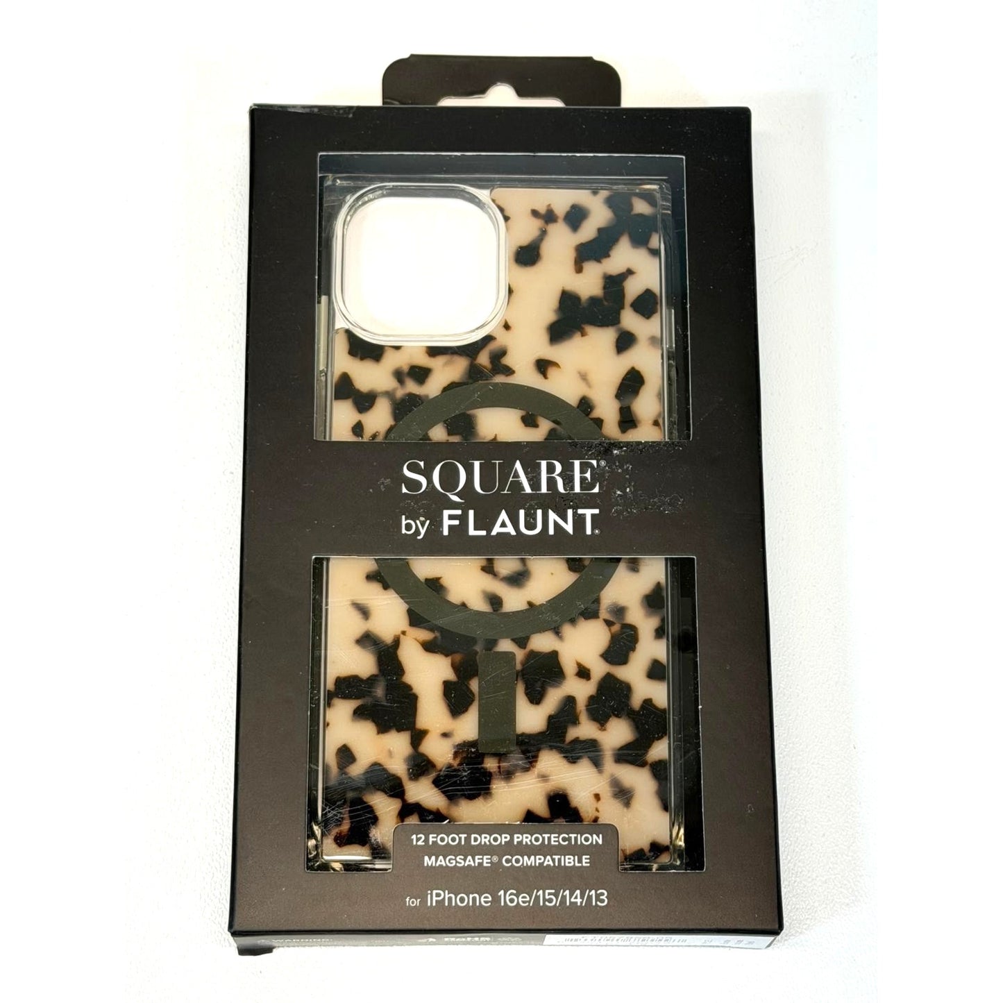 Square by Flaunt Case for iPhone 16e 15 14 13 Brown Abalone MagSafe Compatibe