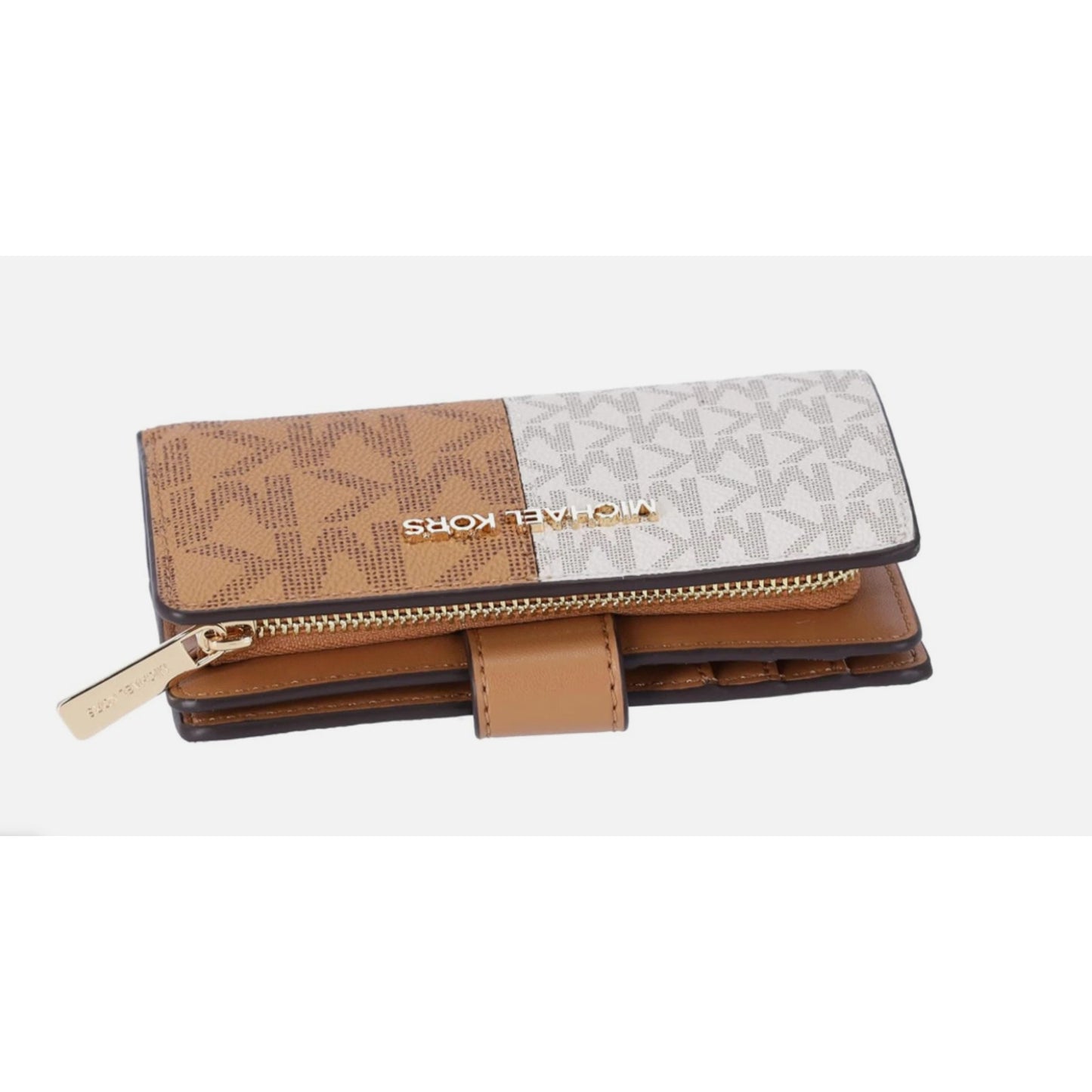 Michael Kors Jet Set Medium Two-Tone Logo Wallet