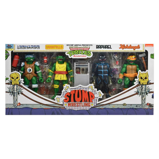 NECA STUMP AREA PRESENTS TEENAGE MUTANT NINJA TURTLES 4PK STUMP WRESTLING