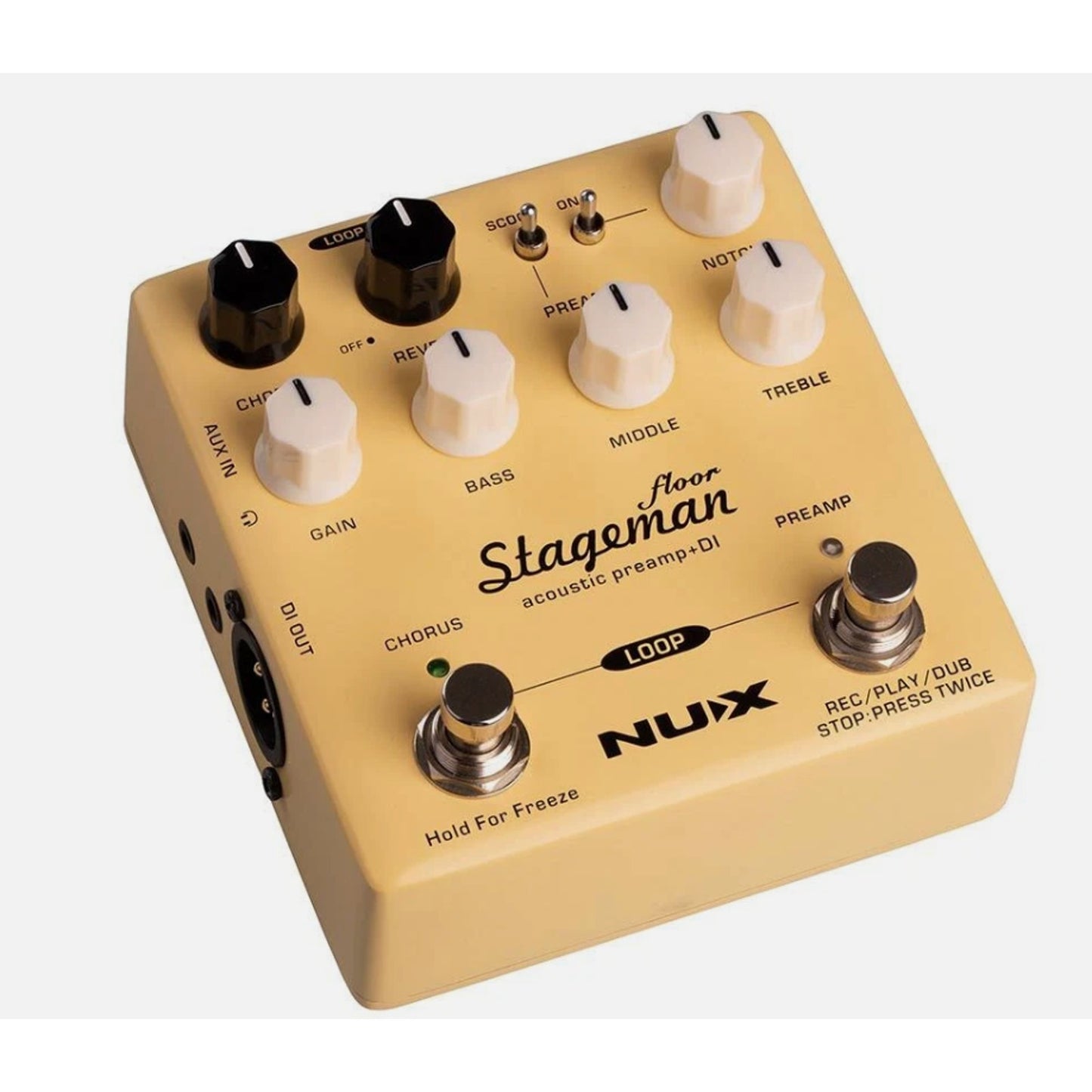 Nux Stageman Floor Acoustic Preamp & DI Effects Pedal