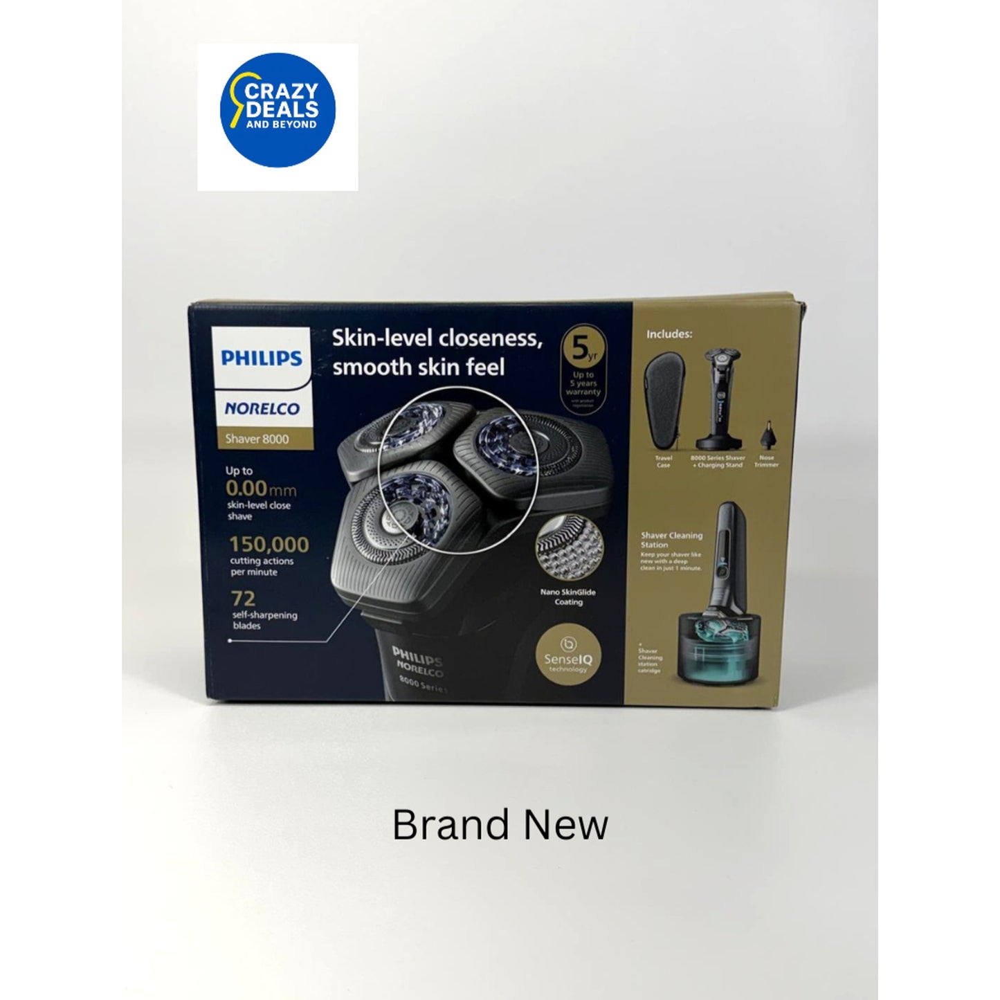 Philips Norelco Shaver 8000, Electric Shaver, Wet & Dry, with SenseIQ. New OB