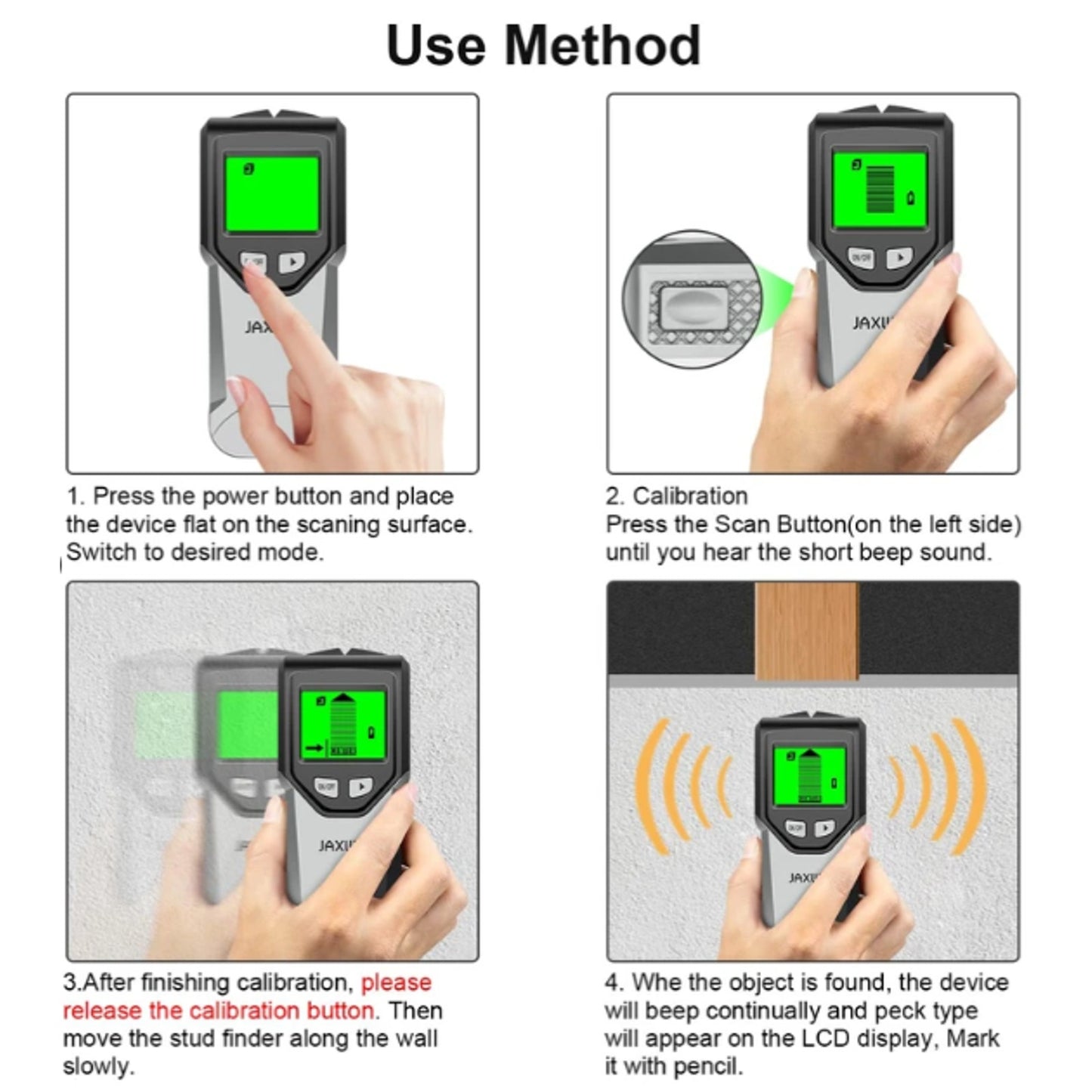JAXWQ Stud Finder Wall Scanner - 5 in 1 Stud Finder Tool
