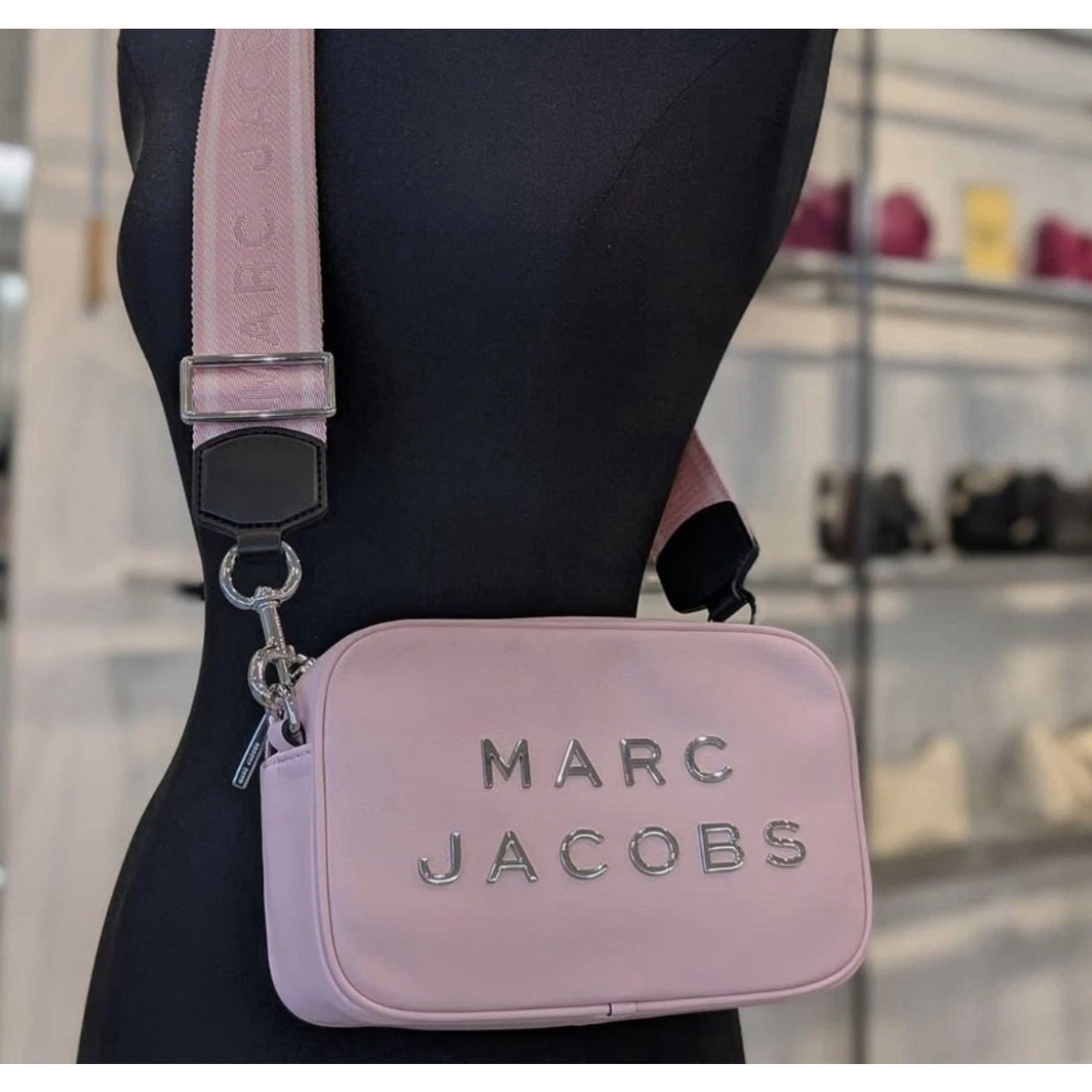 Marc Jacobs The Flash Bubblegum Pink Smooth Leather Camera Crossbody Bag