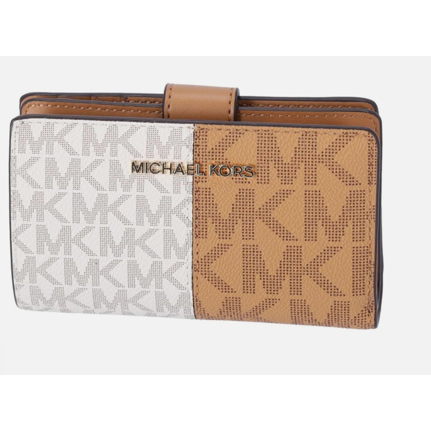 Michael Kors Jet Set Medium Two-Tone Logo Wallet