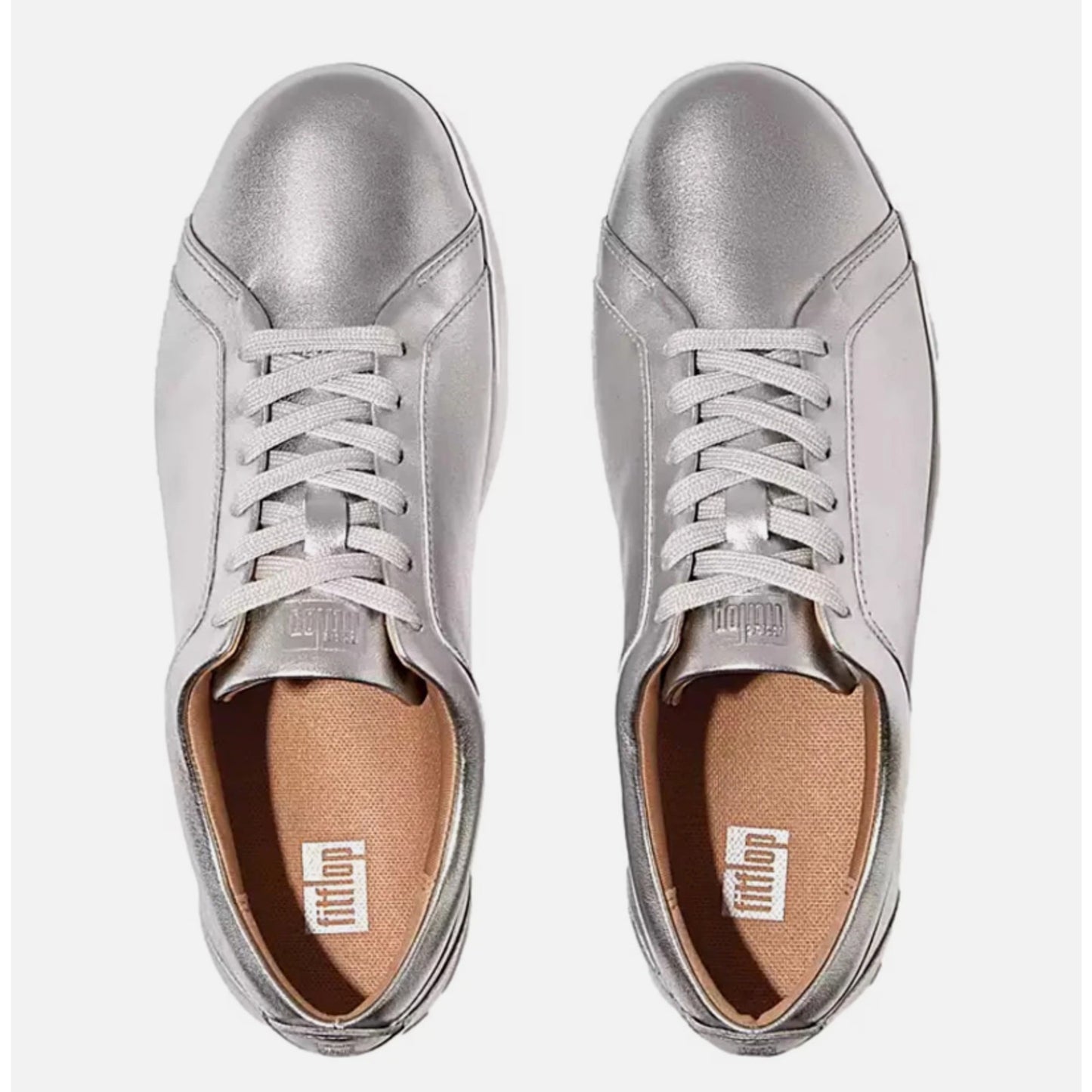 FitFlop Rally Women's Shoes Silver 2 : 7.5 M (B), Leather