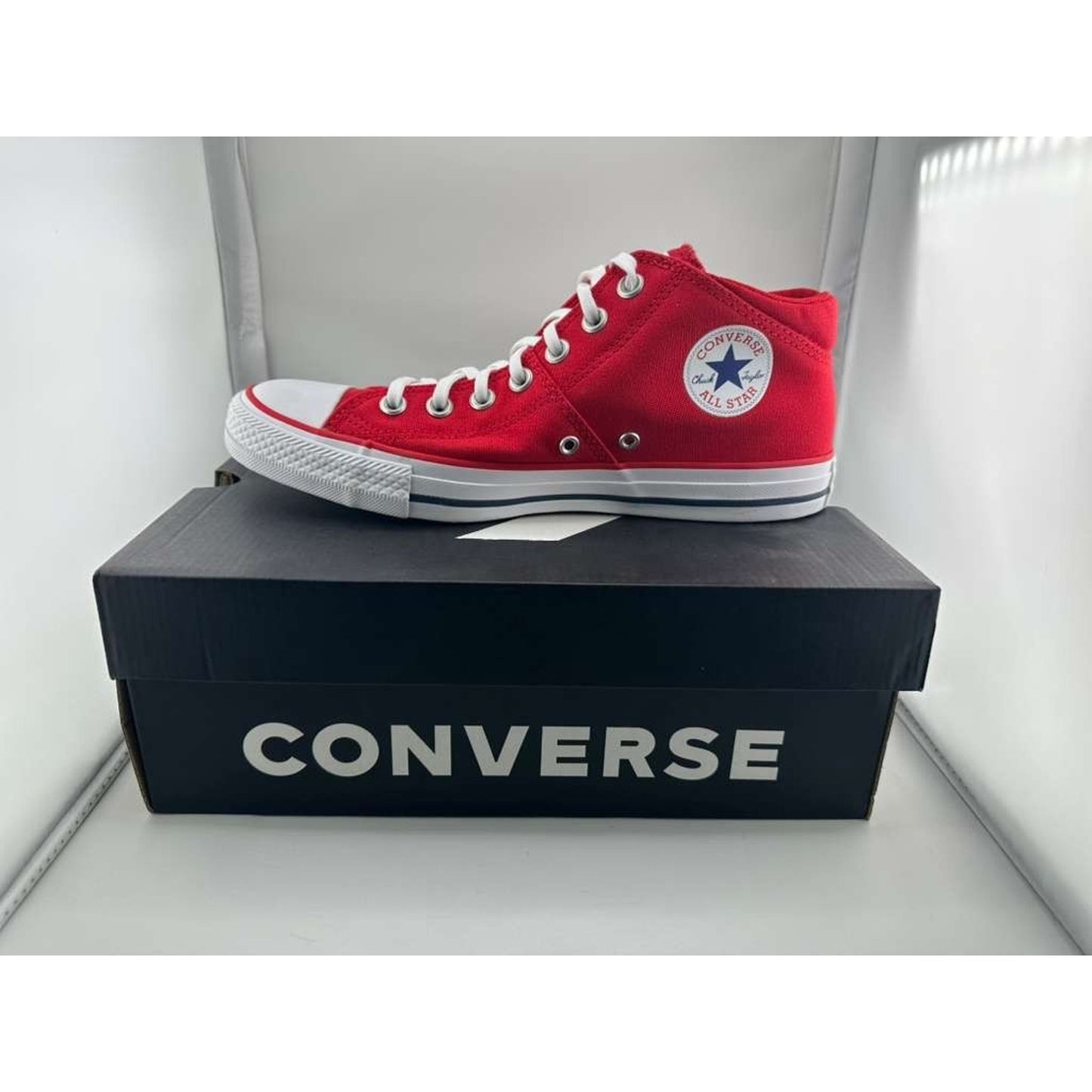 Converse Red Sneakers, Women’s CTAS Madison Mid (566501F) Size 10