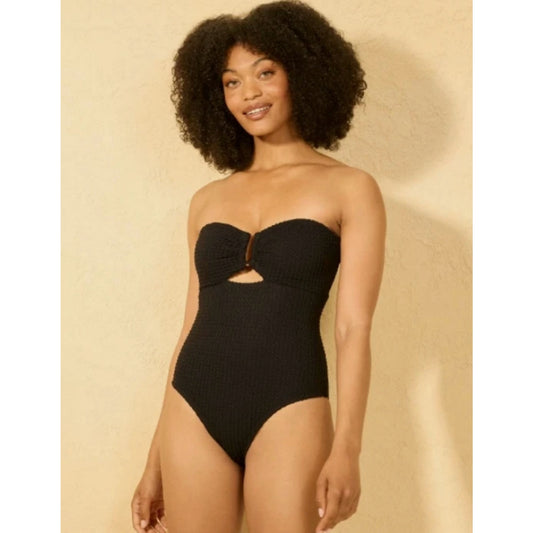 Women's Crochet U Wire Medium Coverage One Piece Swimsuit - Shade & Shore™ Sz S