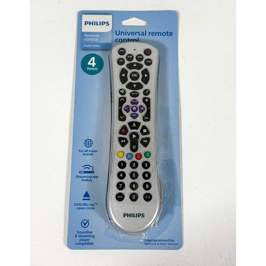 Philips 4-Device Universal Remote Control Pearl White