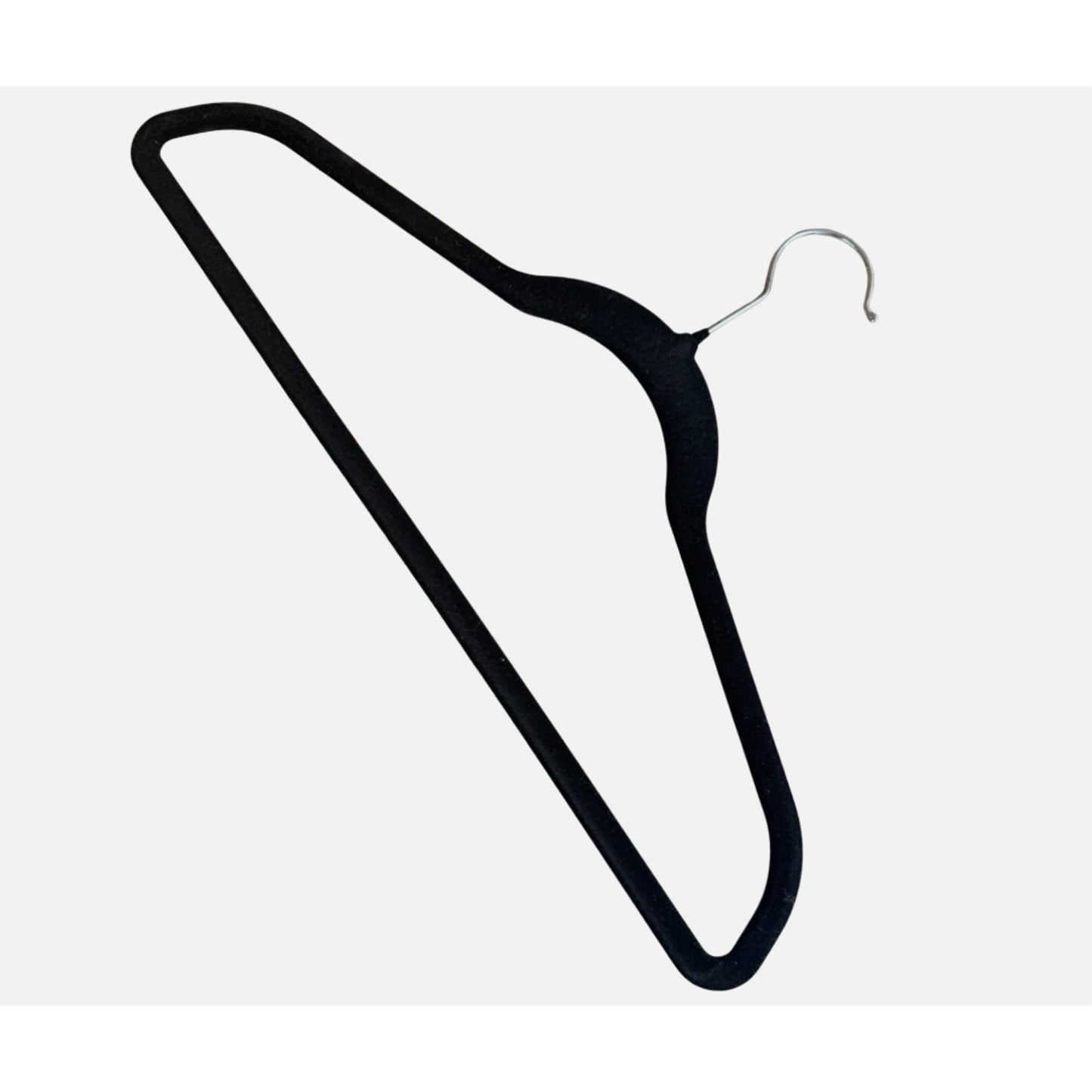 Flocked Hangers Space Saving Non Slip Hangers 50 Pack Black