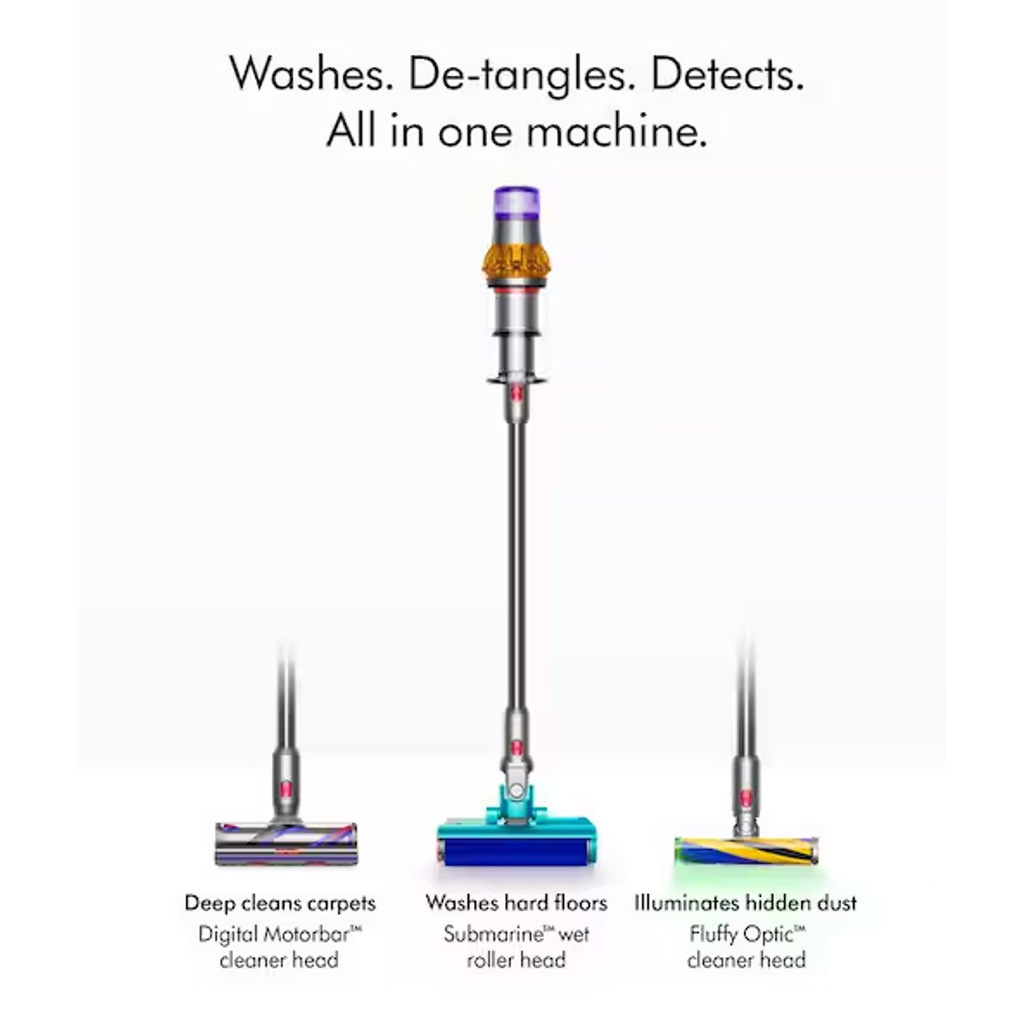 Dyson V15s Detect Submarine Stick Vacuum - Yellow/Nickel