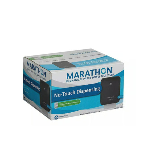Marathon Mechanical No Touch Paper Towel Dispenser, Black