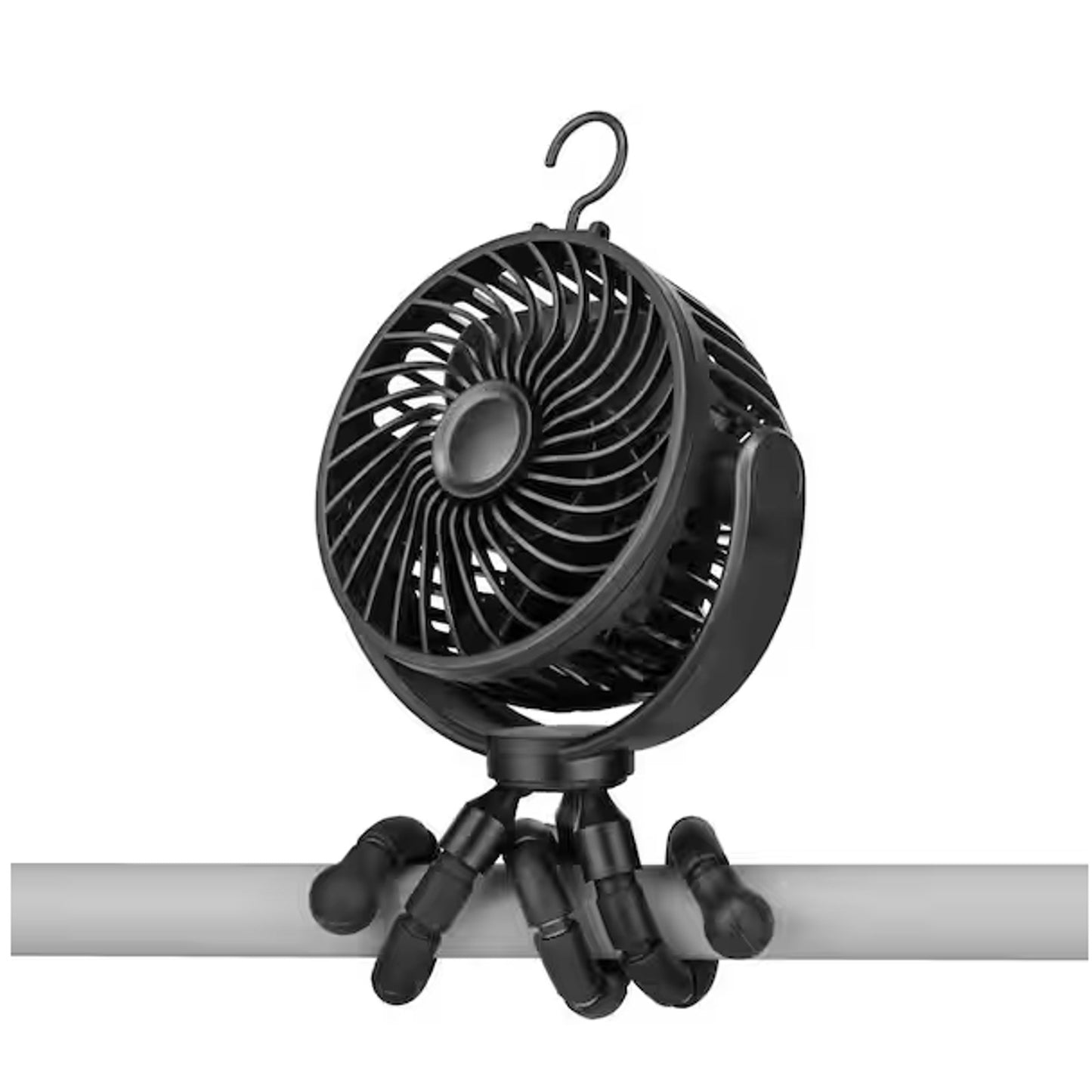 PRIVATE BRAND UNBRANDED 4 in. Personal Octopus Clip on Fan in Black FN1042BK