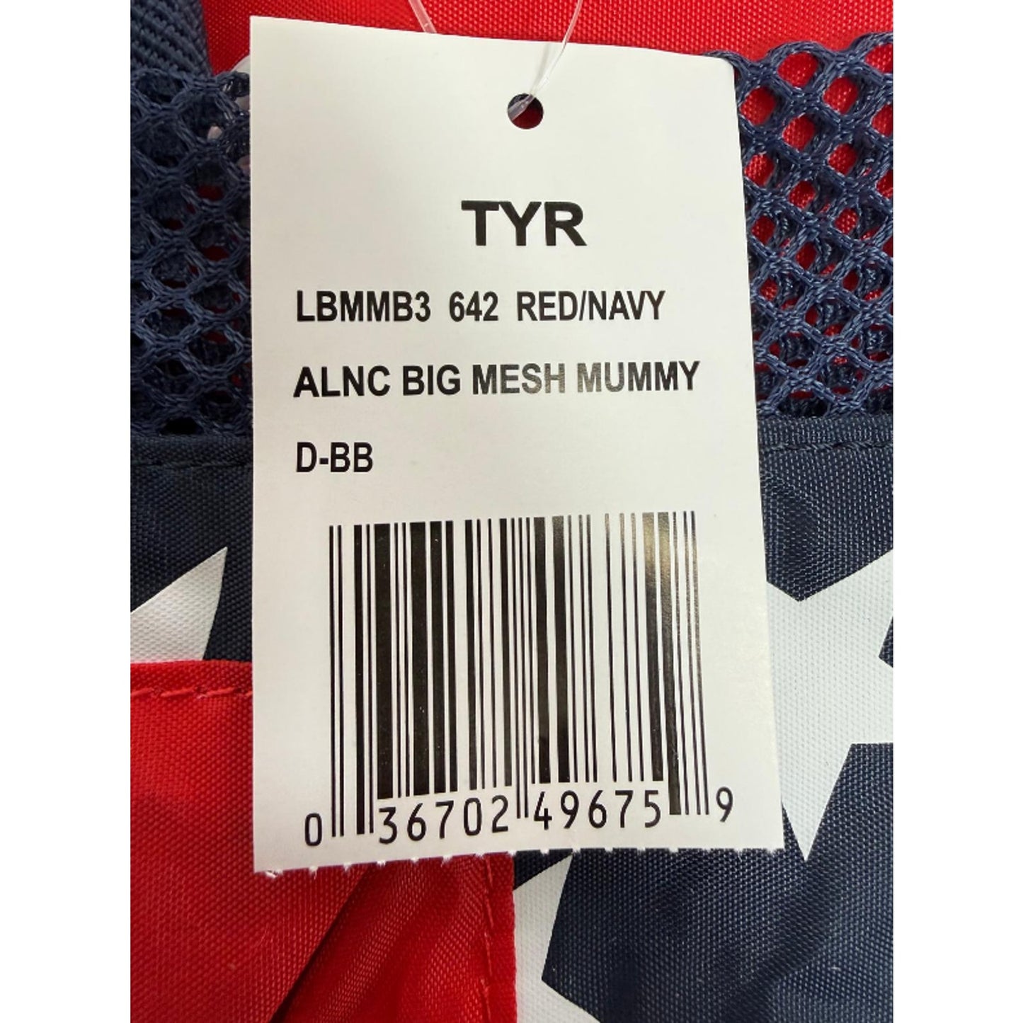 TYR 40L Big Mesh Mummy Backpack, Red White Blue LBMMB3642