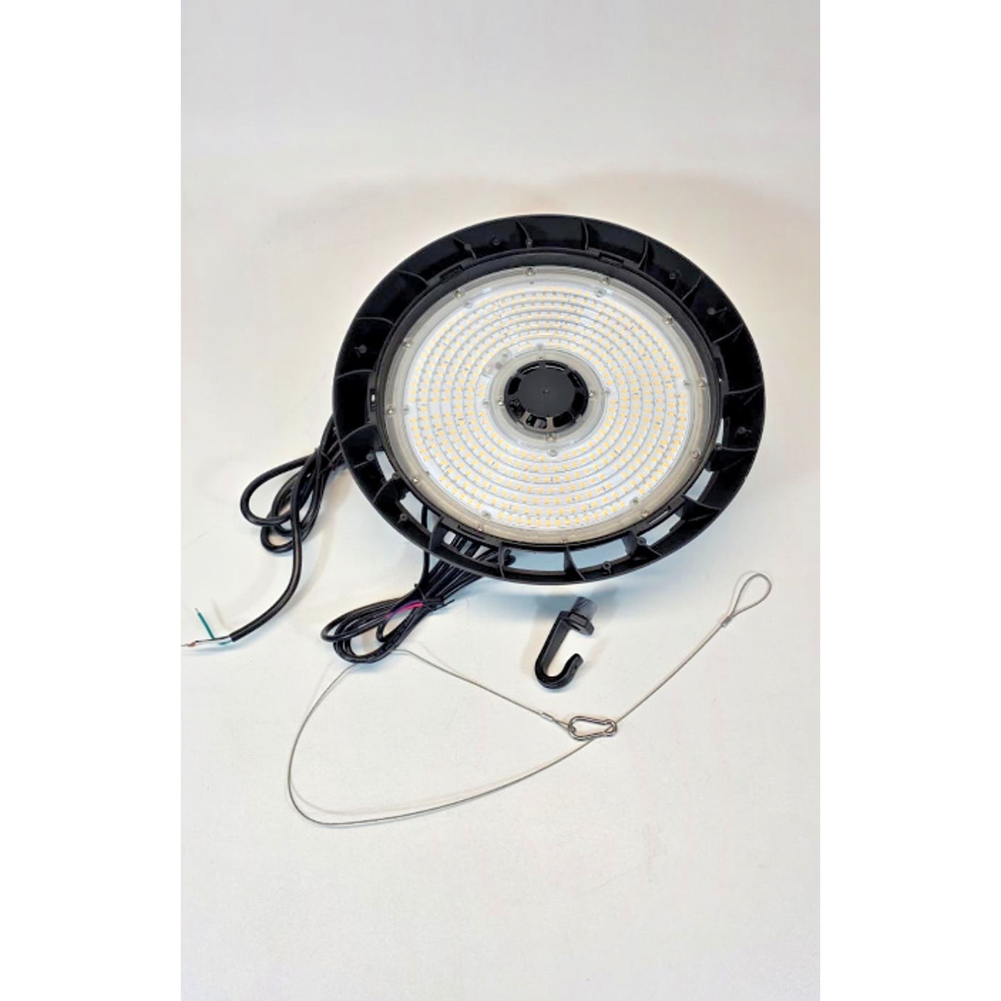 CE 14 in. LED Lumen Changing 400/600/750-Watt Equivalence Round High Bay Matte