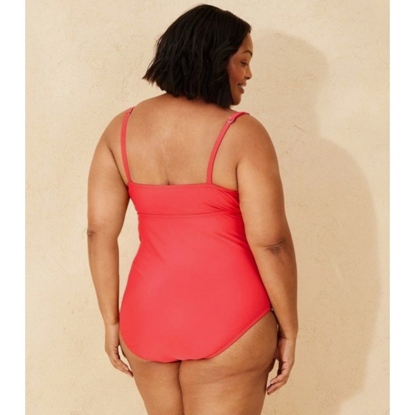Women's Shirred Full Coverage One Piece Swimsuit - Shade & Shore™ Red 24