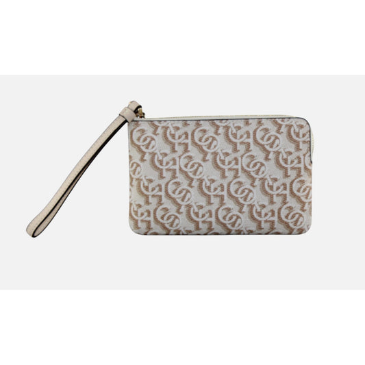 NWT Coach Corner Zip Wristlet With Coach Monogram, CF548