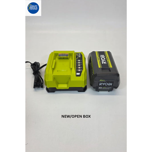 Ryobi (0P40404) 40V 4 Ah Lithium Ion Battery & (0P406VNM) Rapid Quick Charger