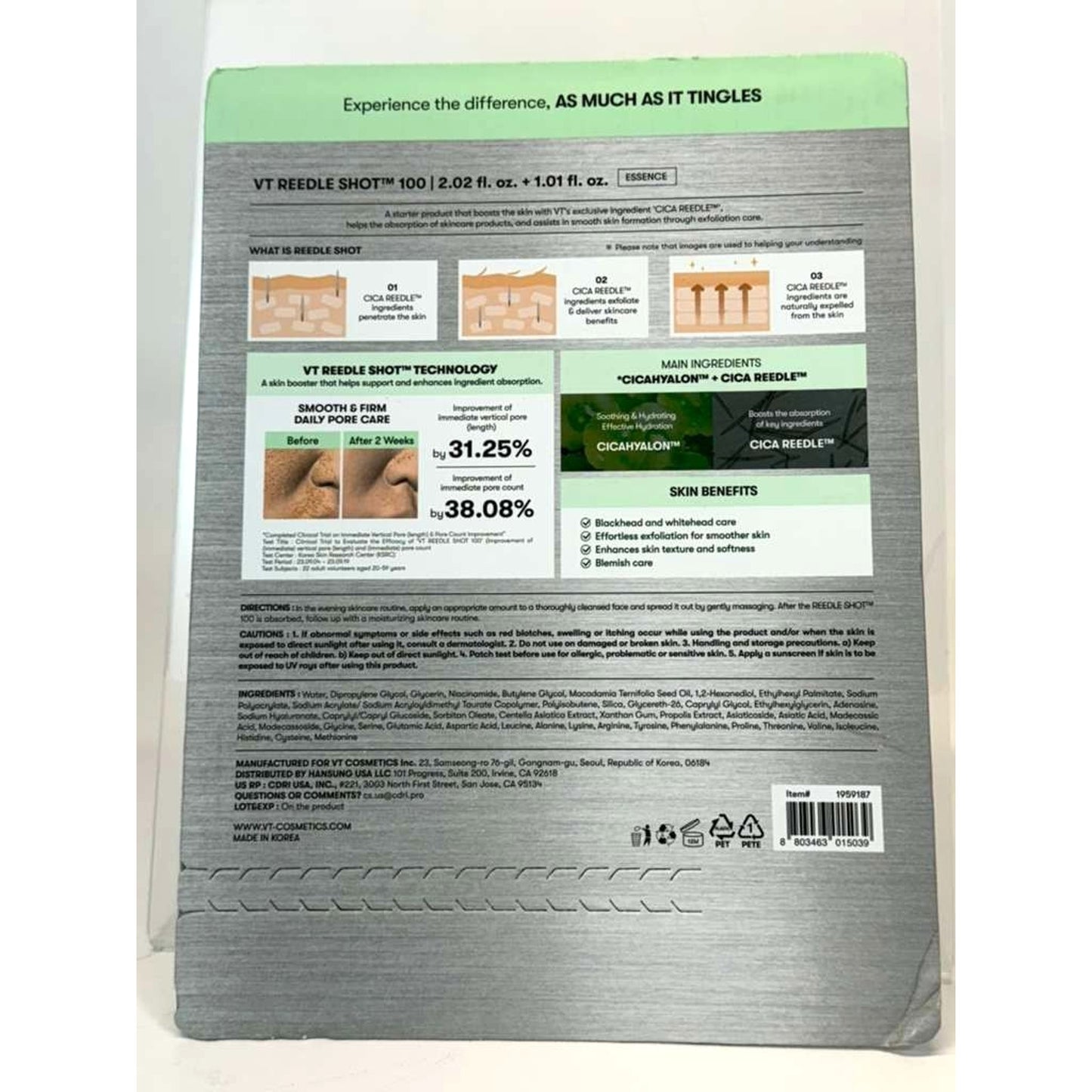 VT Reedle Shot 100 Kit 60ml 30ml COSMETICS CICA