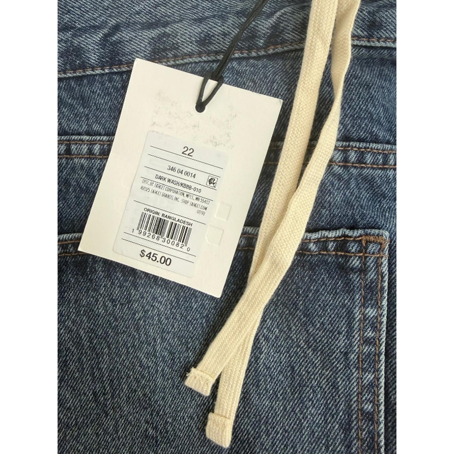 KBB by KAHLANA Women's Mid-Rise Barrel Leg 'The Lynnox Jean' - Dark Wash 22
