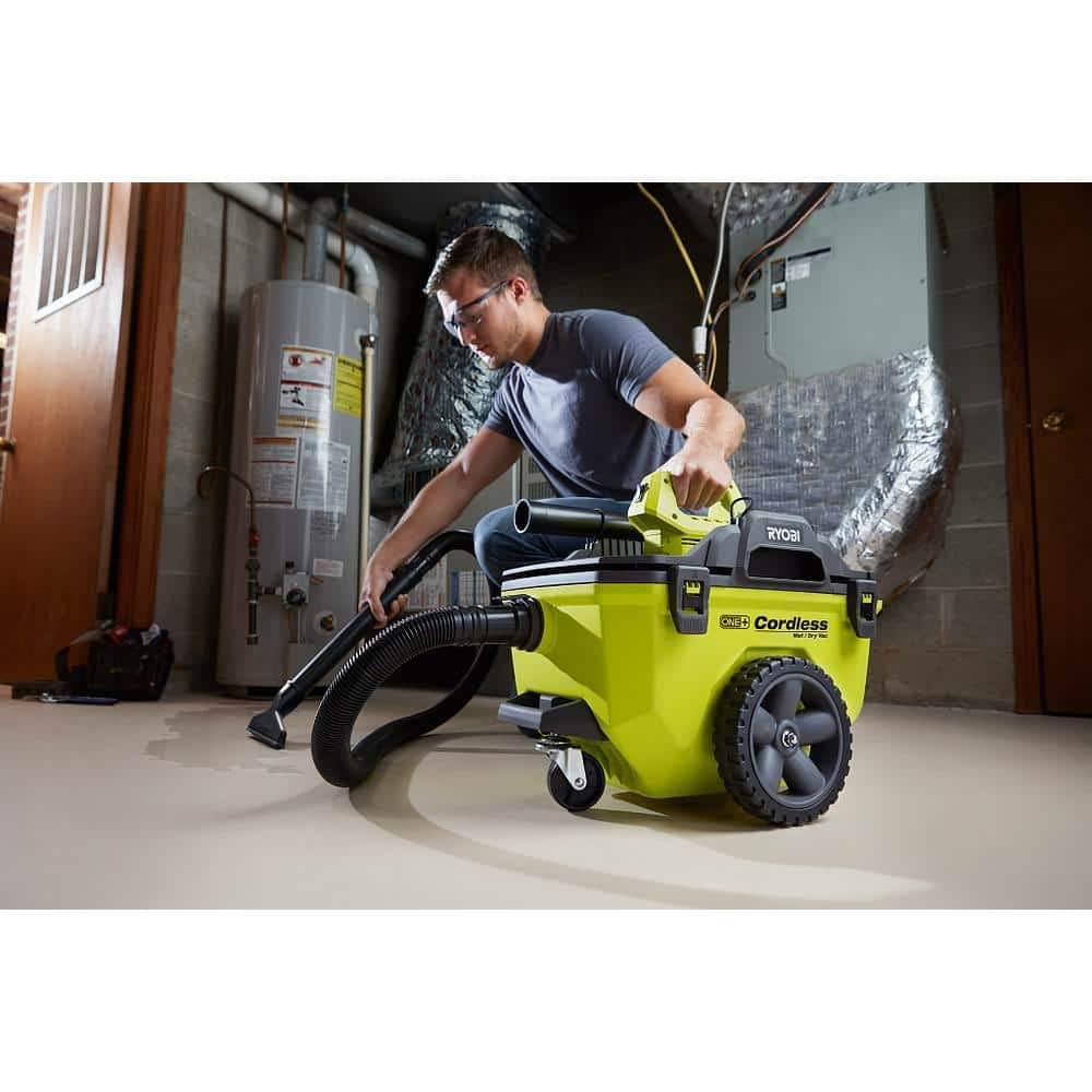 Pacroban ONE+ 18V Cordless 6 Gal. Wet/Dry Vacuum Kit with 4.0 Ah Battery, Charger and Vacuum Accessories