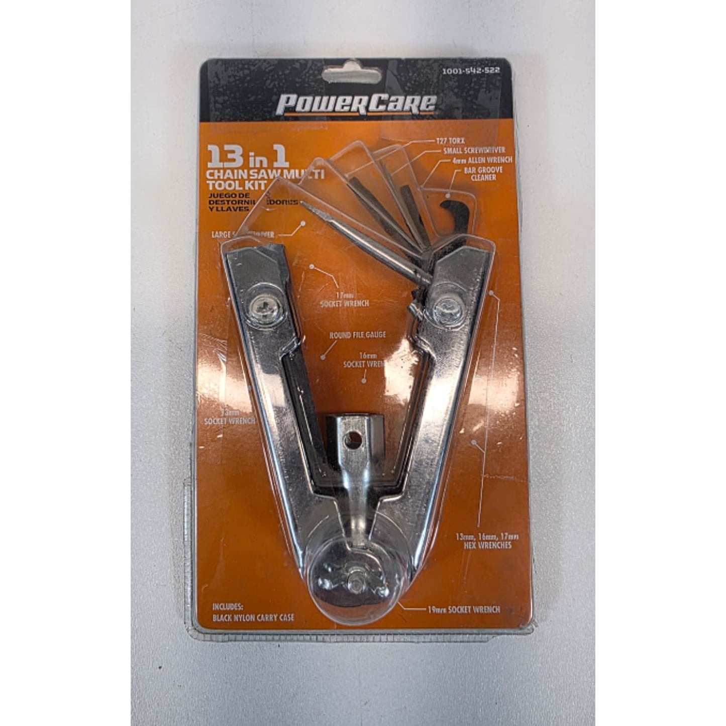 Powercare 13 in 1 Chain Saw Multi Tool Kit 1001-542-522 NIB New Carry Case Nylon