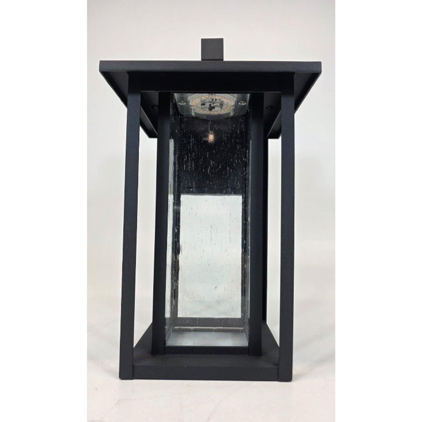 Home Decorators Mauvo Canyon 15.5 in. Black Dusk to Dawn LED Outdoor Wall Light