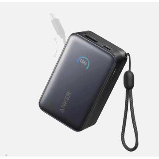 Anker Nano Portable Charger, 10,000mAh 45W Max Compact Power Bank, Black