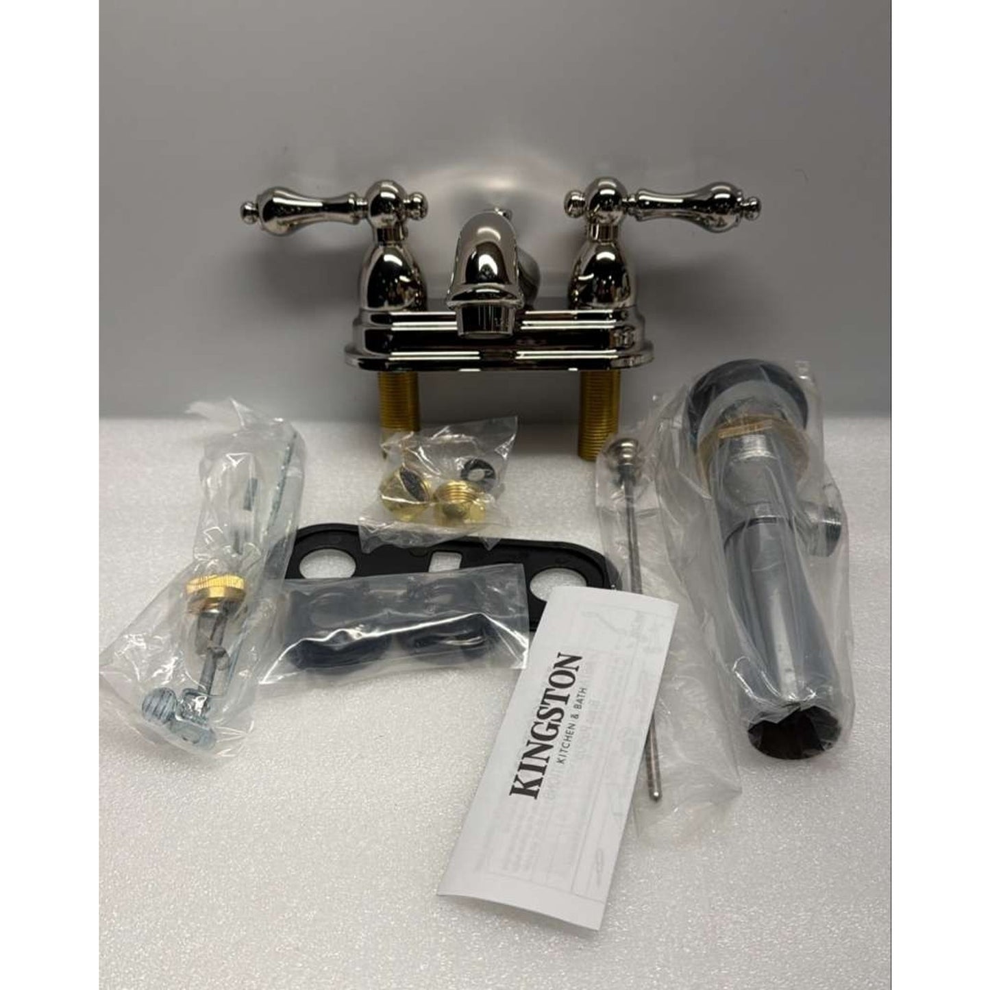 Kingston Brass KS3606AX 4-Inch Kitchen/Bathroom Faucet, Polished Chrome