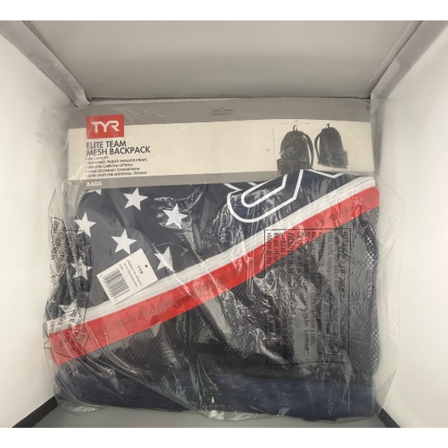 TYR Elite Team Mesh Backpack, Red/Navy, one Size NEW!