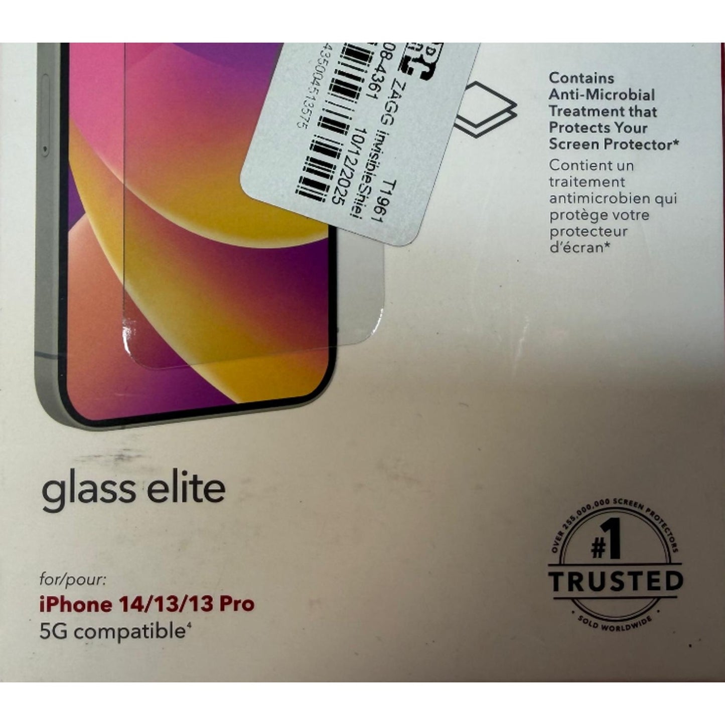 ZAGG InvisibleShield Glass Elite Screen Protector For iPhone 14/13/13 Pro