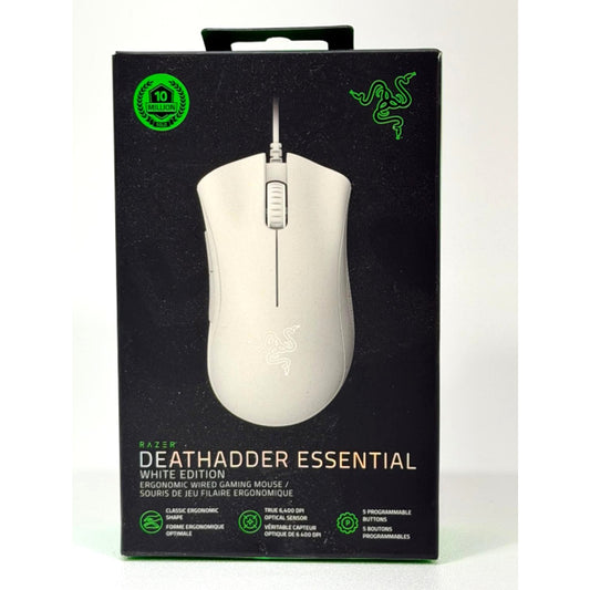 Razer DeathAdder Essential Wired Gaming Mouse White