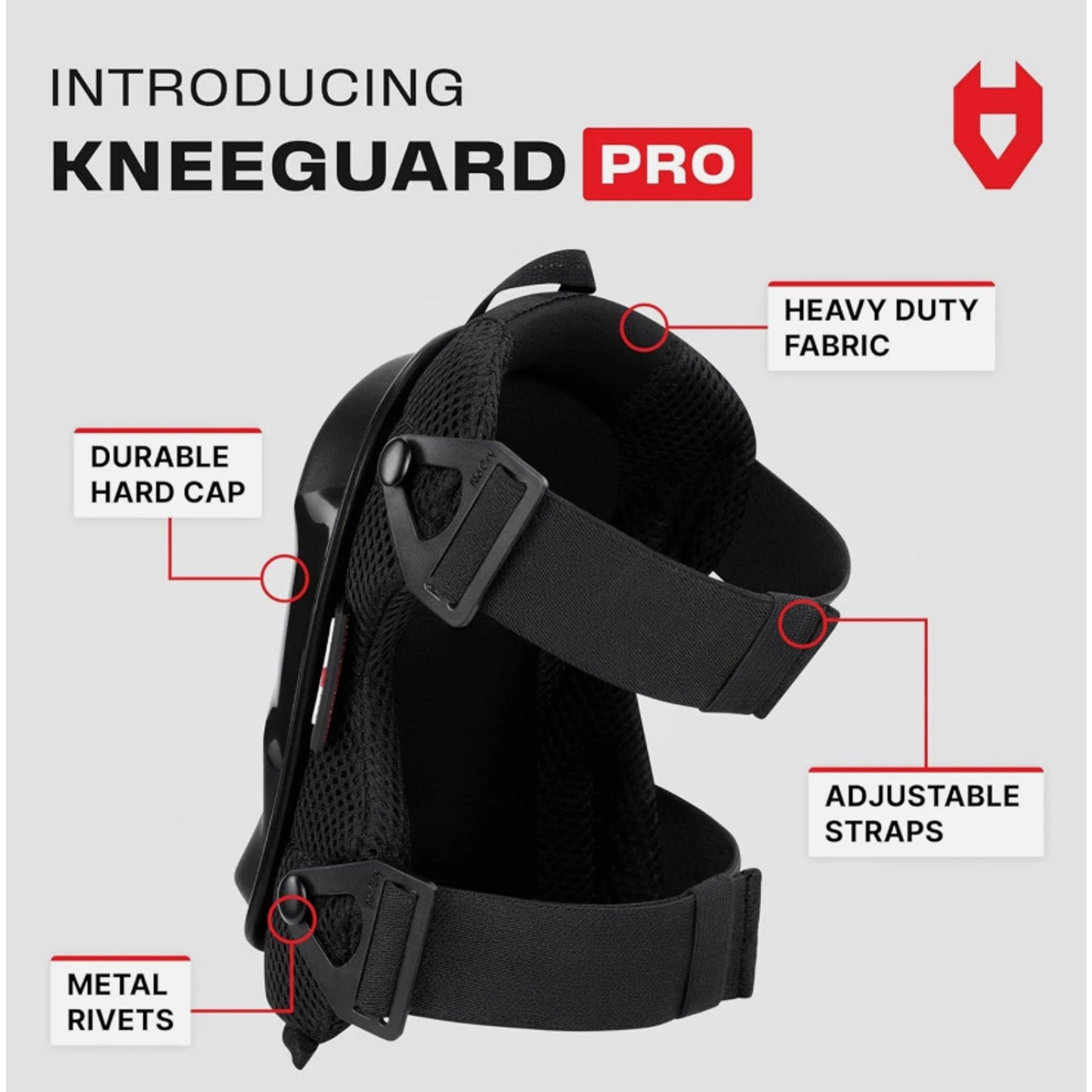 NoCry Professional Construction Knee Pads for Men and Women One Size, Black