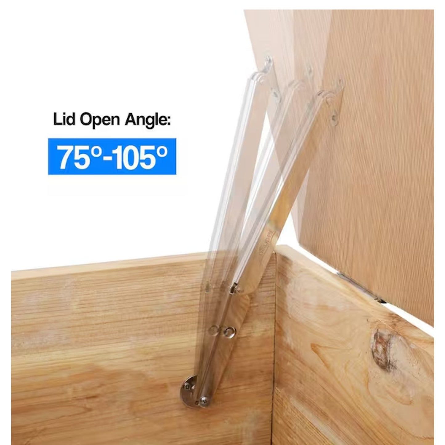 200N Gas Struts Heavy Duty Soft Close Lid Support Hinges Automatic Slow Lowering