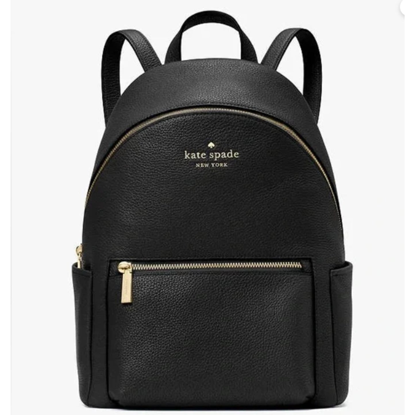 Kate Spade Leila Black Pebbled Leather Dome Backpack Bag