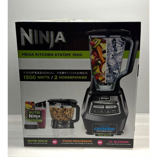Ninja Blender Mega Kitchen System 1500W 4 Functions Smoothies Processing Dough Drinks