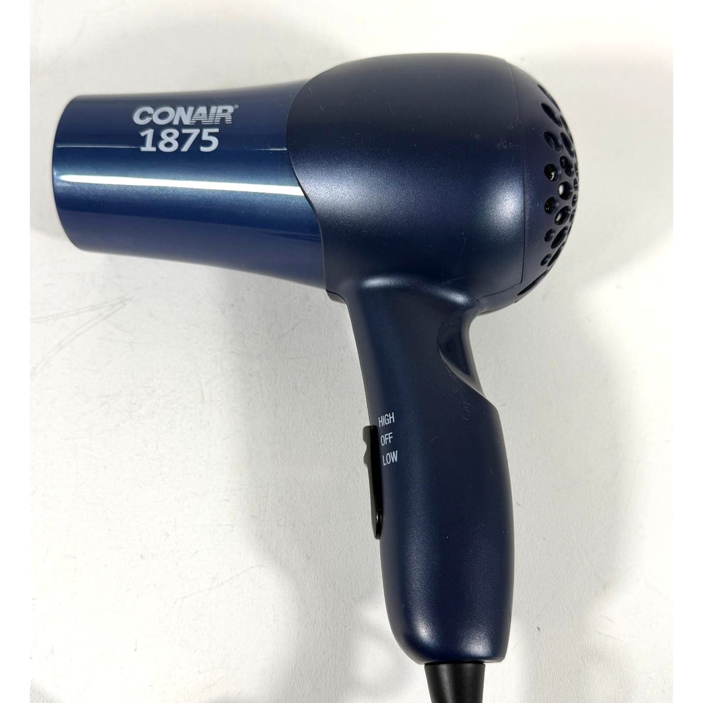Conair Mid-Size Blue Hair Dryer 2 Heat Speed Settings 1875 Watts